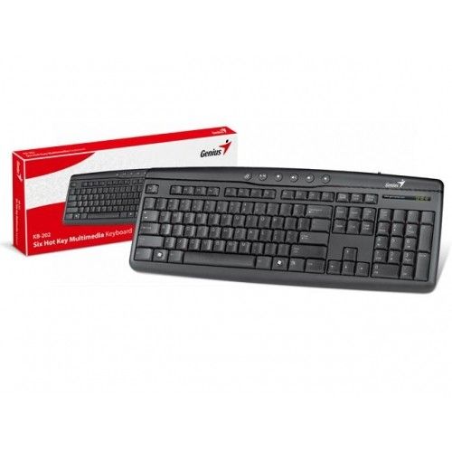 Teclado PS/2 Multimidia Genius KB 202 31310470107