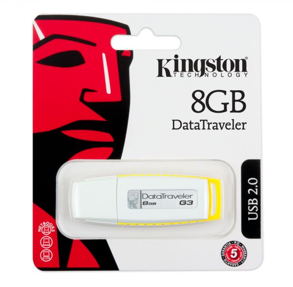 Pen Drive Kingston 8GB DTIG3/8GB AMARELO