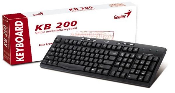 Teclado Multimidia Genius KB 200 PS/2 31310434125